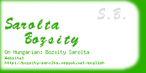 sarolta bozsity business card